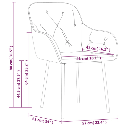 vidaXL Cadeiras de jantar 2 pcs veludo cinzento-claro vidaXL Cadeiras de jantar 2 pcs veludo cinzento-claro