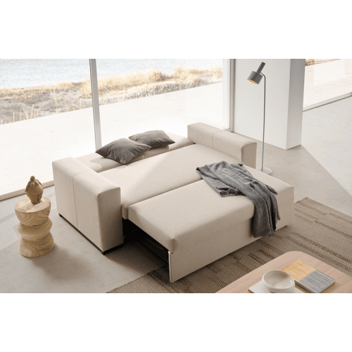 Sofá-cama de luxo Capri Bege de 3 lugares