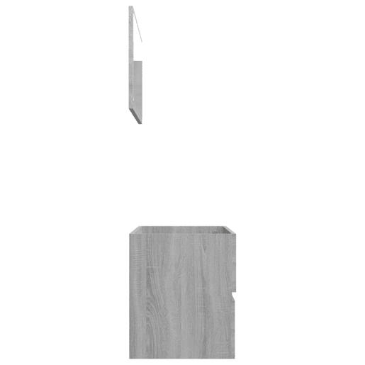 vidaXL 2 pcs conjunto móveis WC derivados de madeira sonoma cinza