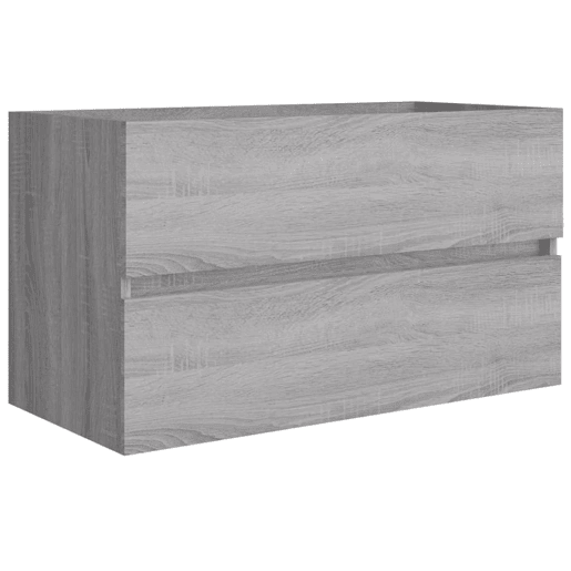 vidaXL 2 pcs conjunto móveis WC derivados de madeira sonoma cinza