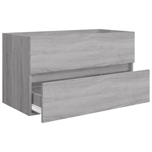 vidaXL 2 pcs conjunto móveis WC derivados de madeira sonoma cinza