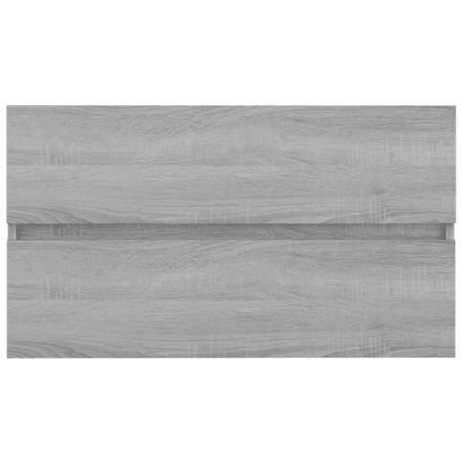 vidaXL 2 pcs conjunto móveis WC derivados de madeira sonoma cinza