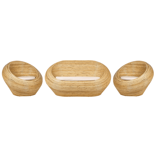 Beliani Conjunto lounge Rattanvime MAIORI