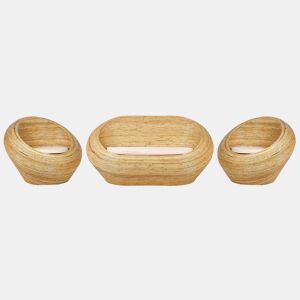Beliani Conjunto lounge Rattanvime MAIORI