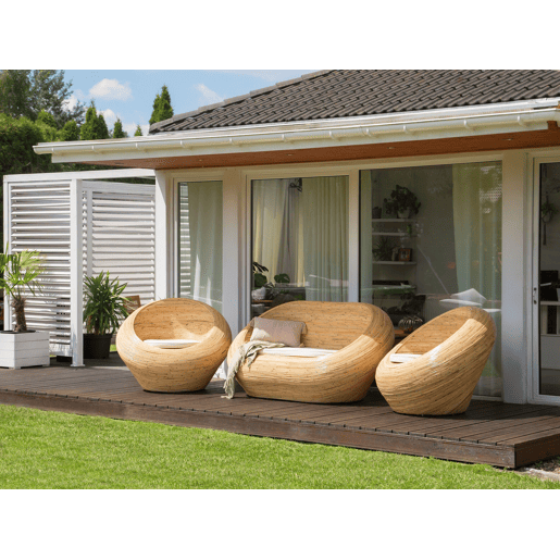 Beliani Conjunto lounge Rattanvime MAIORI