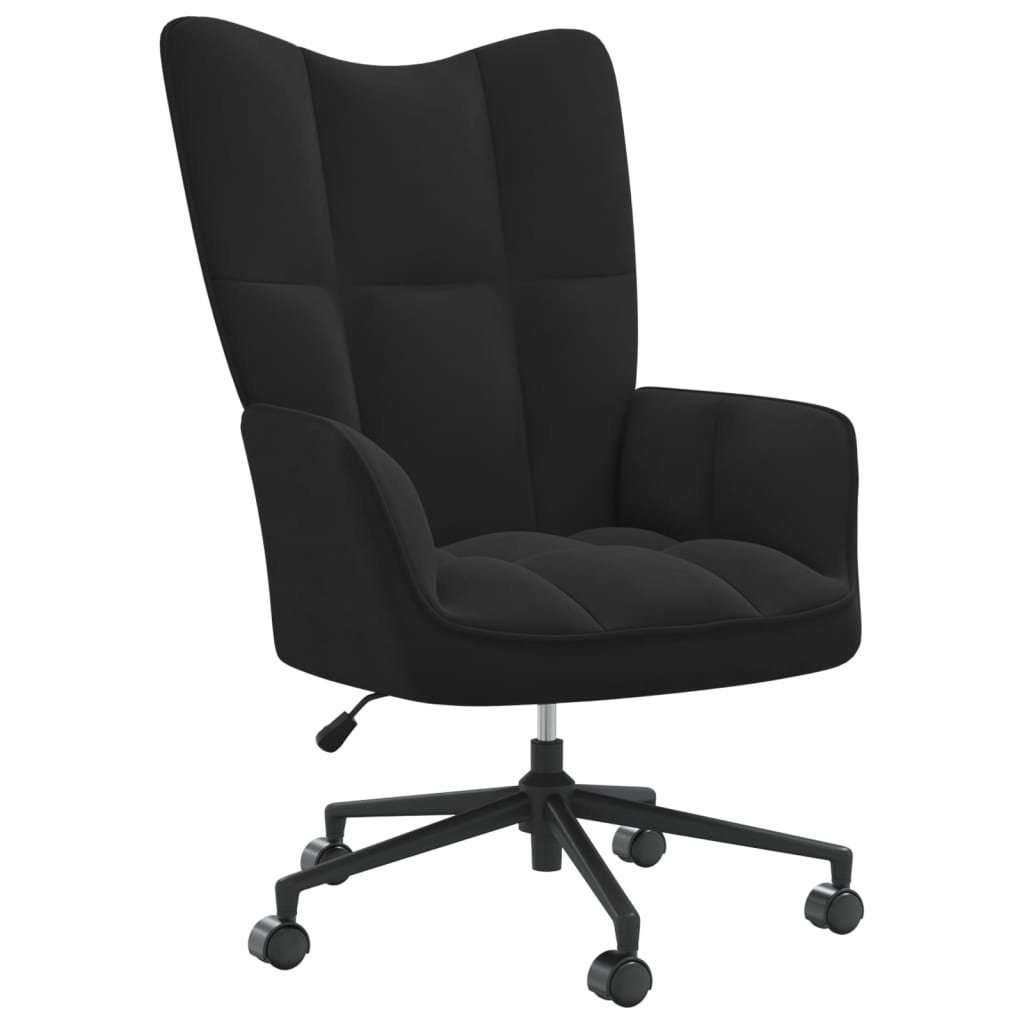 Vidaxl sillón de relax de terciopelo negro