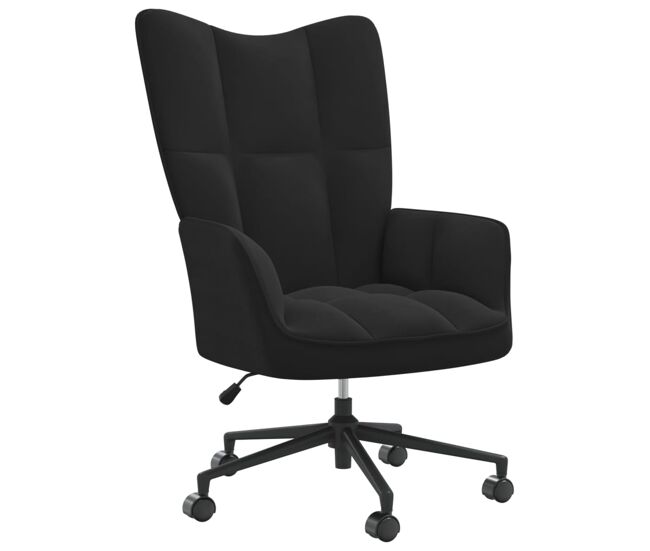 Vidaxl sillón de relax de terciopelo negro