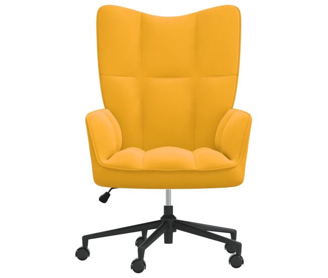 Vidaxl sillón de relax de terciopelo amarillo mostaza