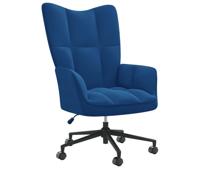 Vidaxl sillón de relax de terciopelo azul