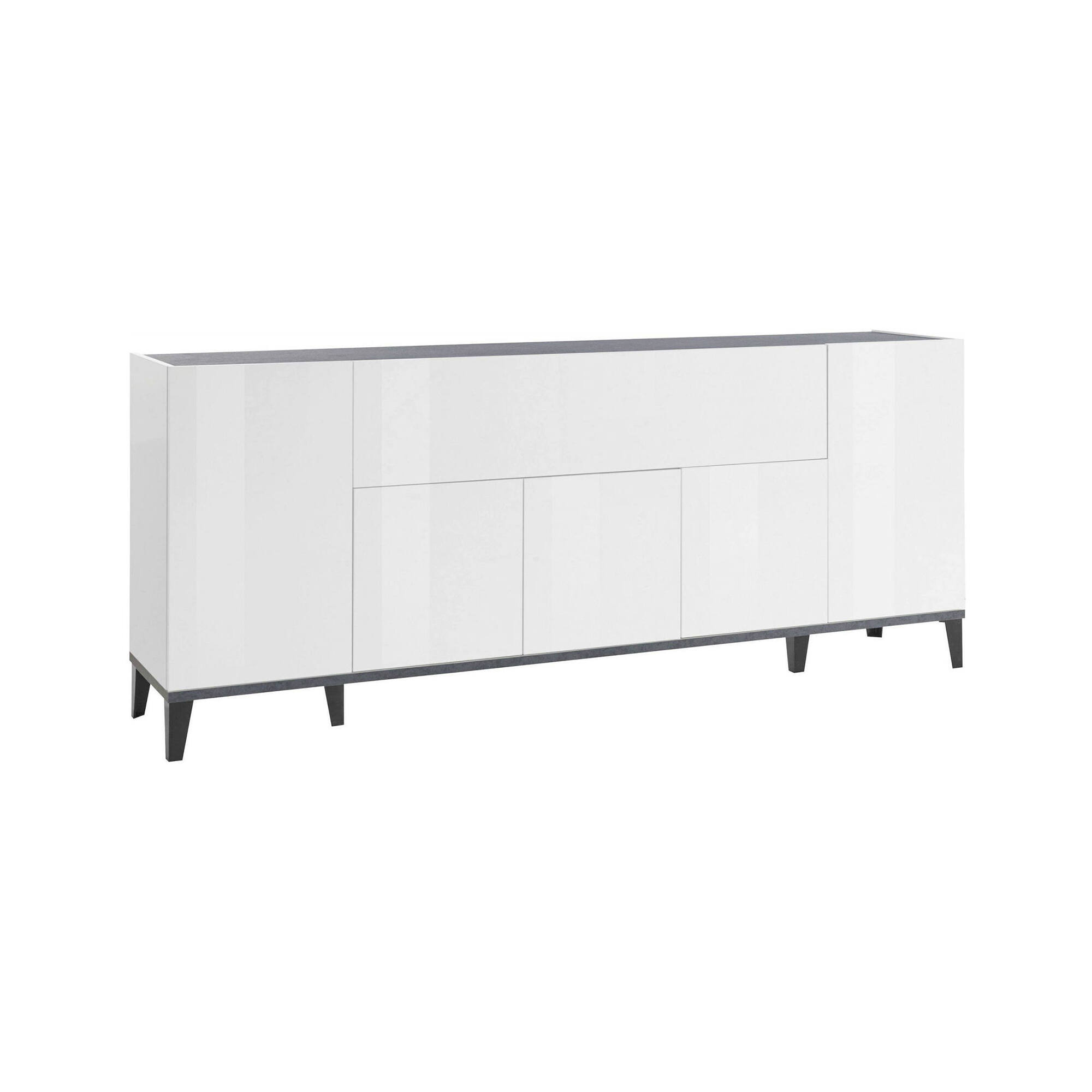 Aparador com efeito madeira 200 Blanco/ Gris