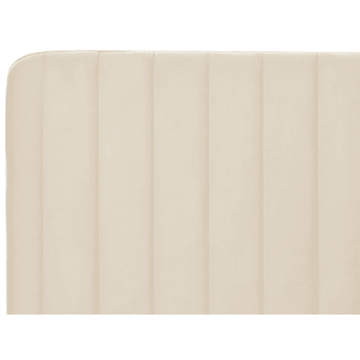Cama Veludo LUNAN 180 x 200 cm Creme claro