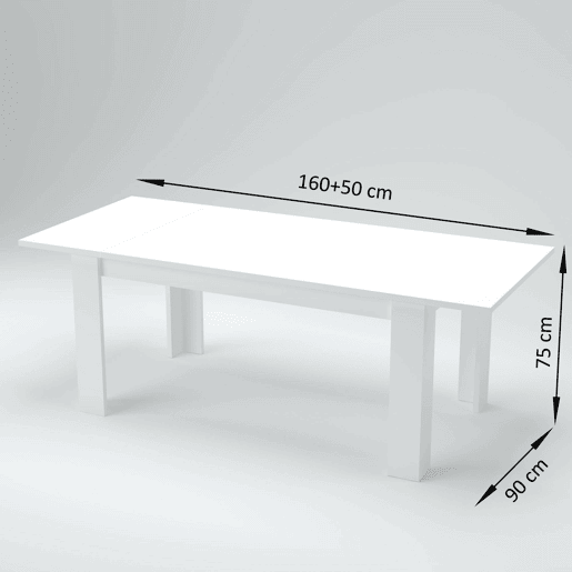 Mesa extensível de efeito madeira Mesa extensível de efeito madeira