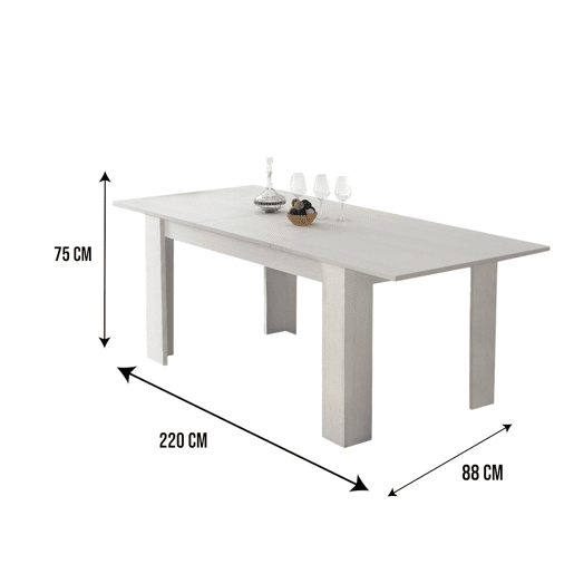Mesa extensível de efeito madeira Mesa extensível de efeito madeira