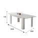 Mesa extensível com efeito de madeira 220x88 Mesa extensível com efeito de madeira 220x88 Blanco
