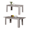 Mesa extensível com efeito de madeira