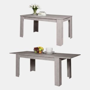 Mesa extensível com efeito de madeira