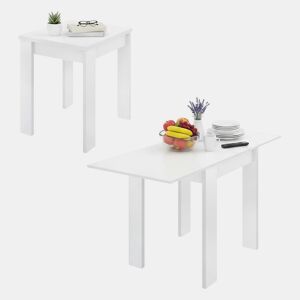 Mesa extensível com efeito de madeira