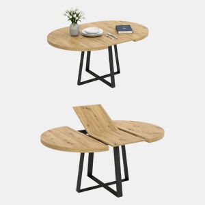Mesa extensível com efeito de madeira
