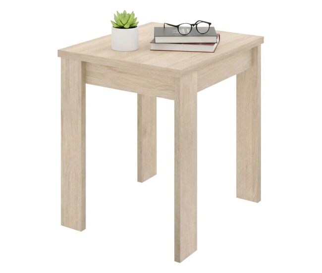 Mesa extensível com efeito de madeira 134x67
