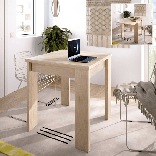 Mesa extensível com efeito madeira Mesa extensível com efeito madeira