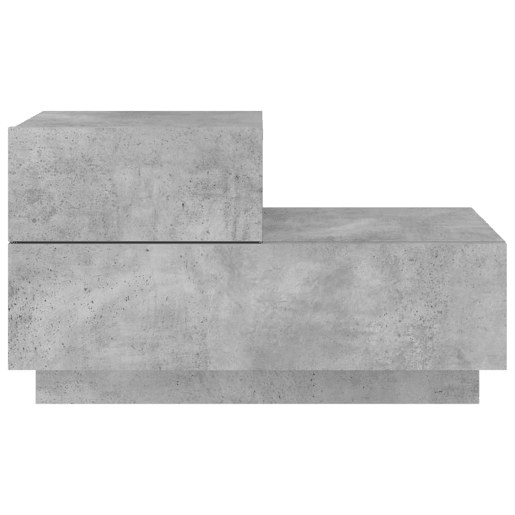 vidaXL Mesa de cabeceira com luzes LED 70x36x40,5 cm cinzento-cimento vidaXL Mesa de cabeceira com luzes LED 70x36x40,5 cm cinzento-cimento