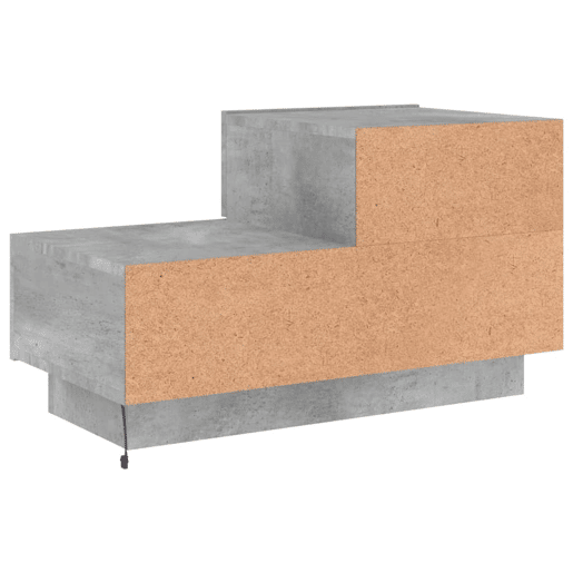 vidaXL Mesa de cabeceira com luzes LED 70x36x40,5 cm cinzento-cimento vidaXL Mesa de cabeceira com luzes LED 70x36x40,5 cm cinzento-cimento