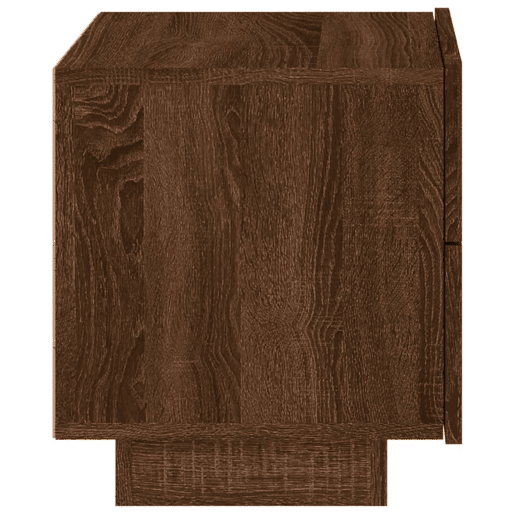 vidaXL Mesa de cabeceira com luzes LED 70x36x40,5 cm carvalho castanho