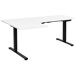 Beliani Escritorio esquinero regulable eléctrico DESTINES 160x109 Beliani Escritorio esquinero regulable eléctrico DESTINES 160x109 Blanco/ Negro