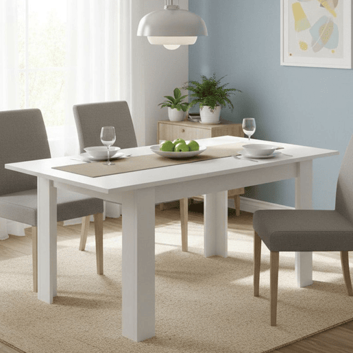 Mesa extensível de efeito madeira Mesa extensível de efeito madeira