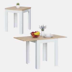 Mesa extensível de efeito madeira