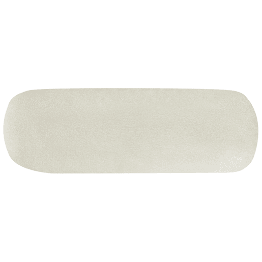Sofá de canto SIMOS Tecido Branco creme 3 lugares à esquerda