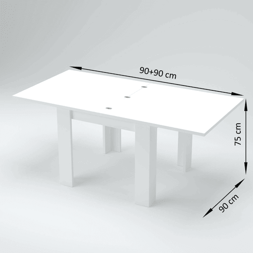 Mesa extensível de efeito madeira