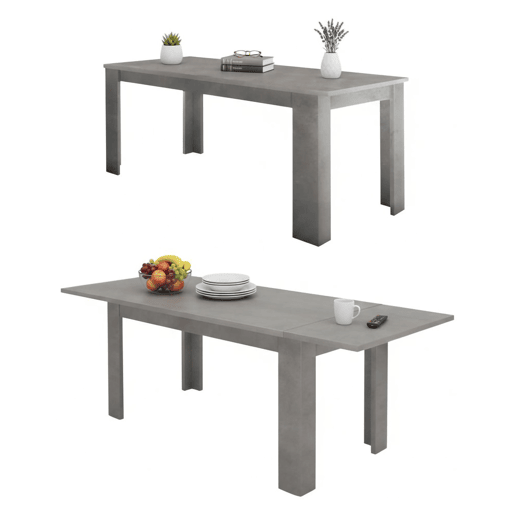 Mesa extensível de efeito madeira