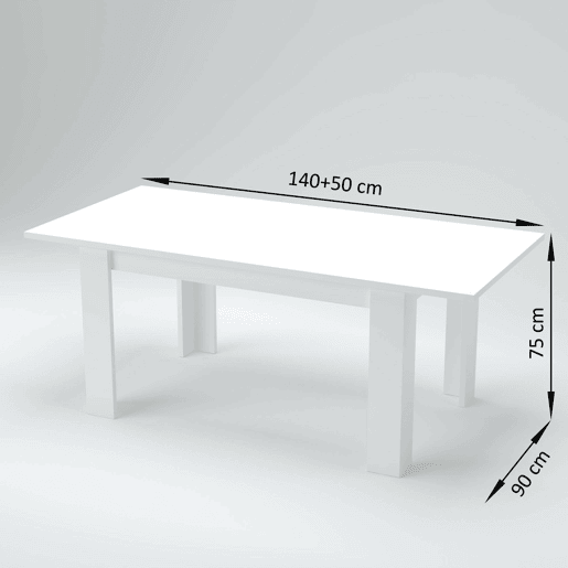 Mesa extensível de efeito madeira