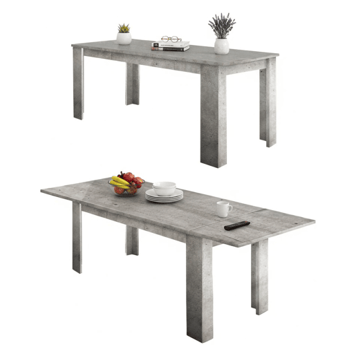 Mesa extensível de efeito madeira
