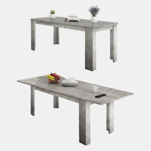 Mesa extensível de efeito madeira