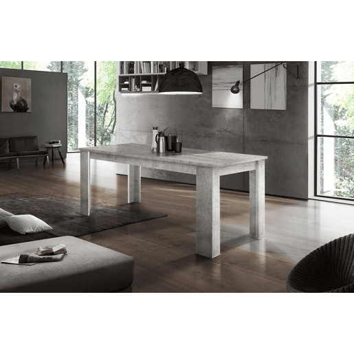 Mesa extensível de efeito madeira