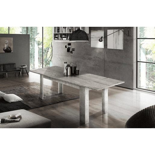 Mesa extensível de efeito madeira