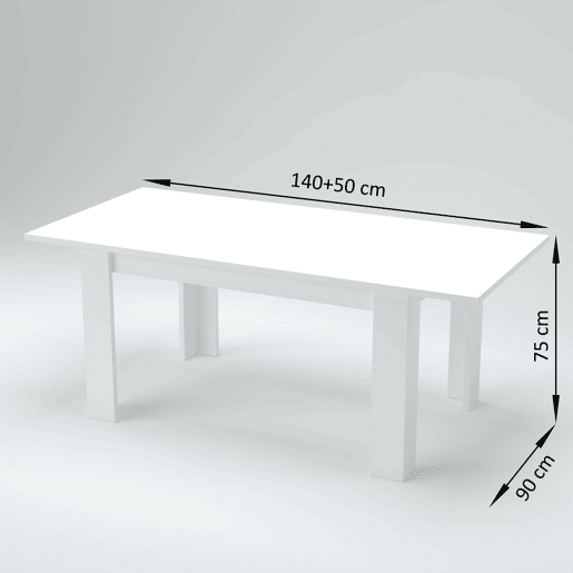 Mesa extensível de efeito madeira