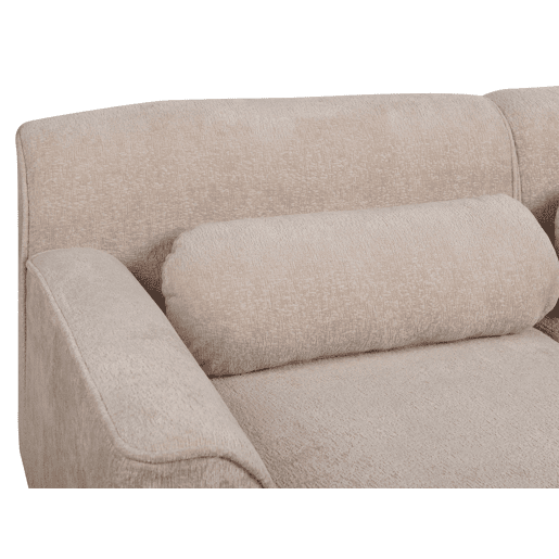 Sofá de canto SIMOS Chenille Creme 3 lugares à direita