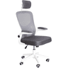 Cadeira de escritório ergonômica DUPI | Encosto em tela respirável | Suporte lombar e apoio de cabeça ajustáveis u200Bu200B| Giro de 360° | Cinza
