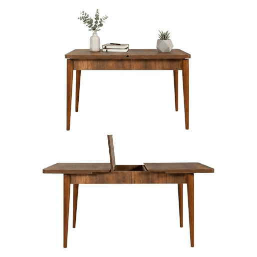 Mesa extensível com efeito madeira Mesa extensível com efeito madeira