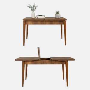 Mesa extensível com efeito madeira