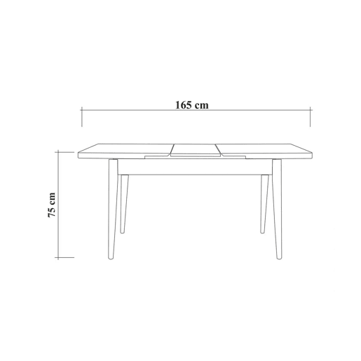 Mesa extensível com efeito madeira Mesa extensível com efeito madeira