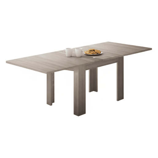 Mesa extensível de efeito madeira