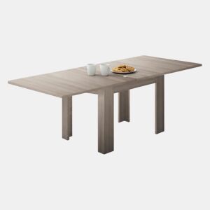 Mesa extensível de efeito madeira