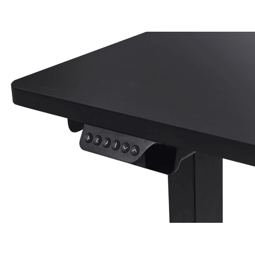 Secretária de canto ajustável eletricamente DESTINES Preto 160 cm 109 cm à direita Secretária de canto ajustável eletricamente DESTINES Preto 160 cm 109 cm à direita