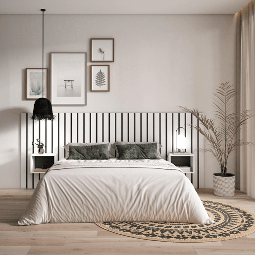 Cabeceira, Com Espaço de Armazenamento, 258x107x3cm, Cama de 150,160,180cm, Mesas de cabeceira, Estilo moderno, Branco Cabeceira, Com Espaço de Armazenamento, 258x107x3cm, Cama de 150,160,180cm, Mesas de cabeceira, Estilo moderno, Branco