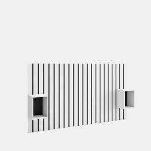 Cabeceira, Com Espaço de Armazenamento, 196x107x3cm, Cama de 120,135,140cm, Mesas de cabeceira, Estilo moderno, Branco
