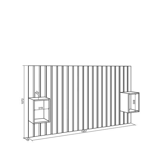 Cabeceira, Com Espaço de Armazenamento, 196x107x3cm, Cama de 120,135,140cm, Mesas de cabeceira, Estilo moderno, Branco Cabeceira, Com Espaço de Armazenamento, 196x107x3cm, Cama de 120,135,140cm, Mesas de cabeceira, Estilo moderno, Branco